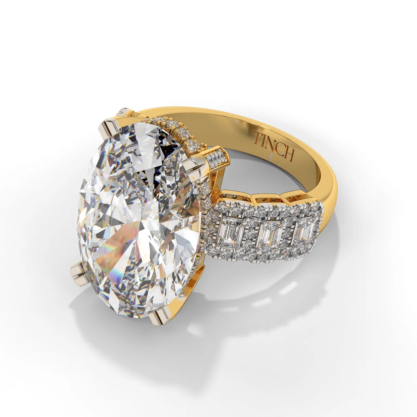 Monarch 10 Ct Oval Engagement Ring in Lab Grown Diamond