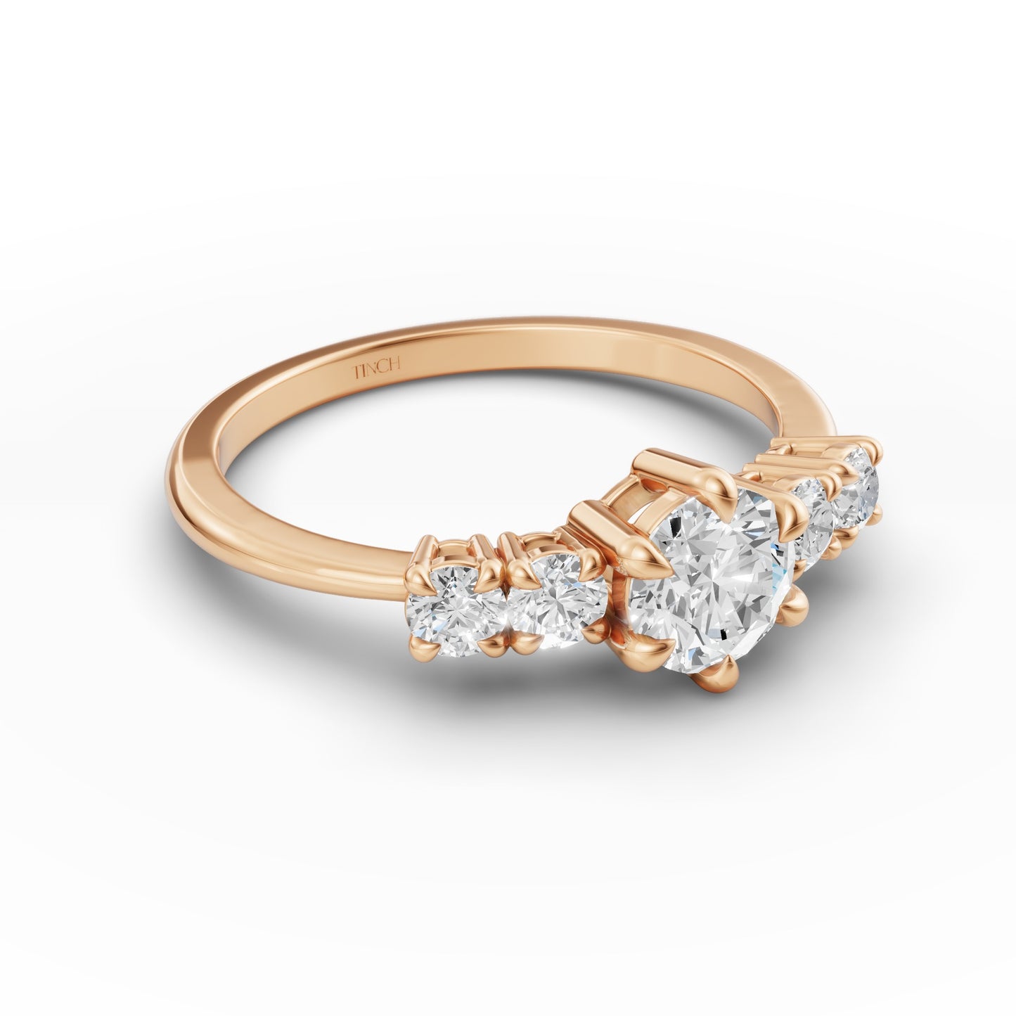 Petite Round Stack Ring in Lab Grown Diamond