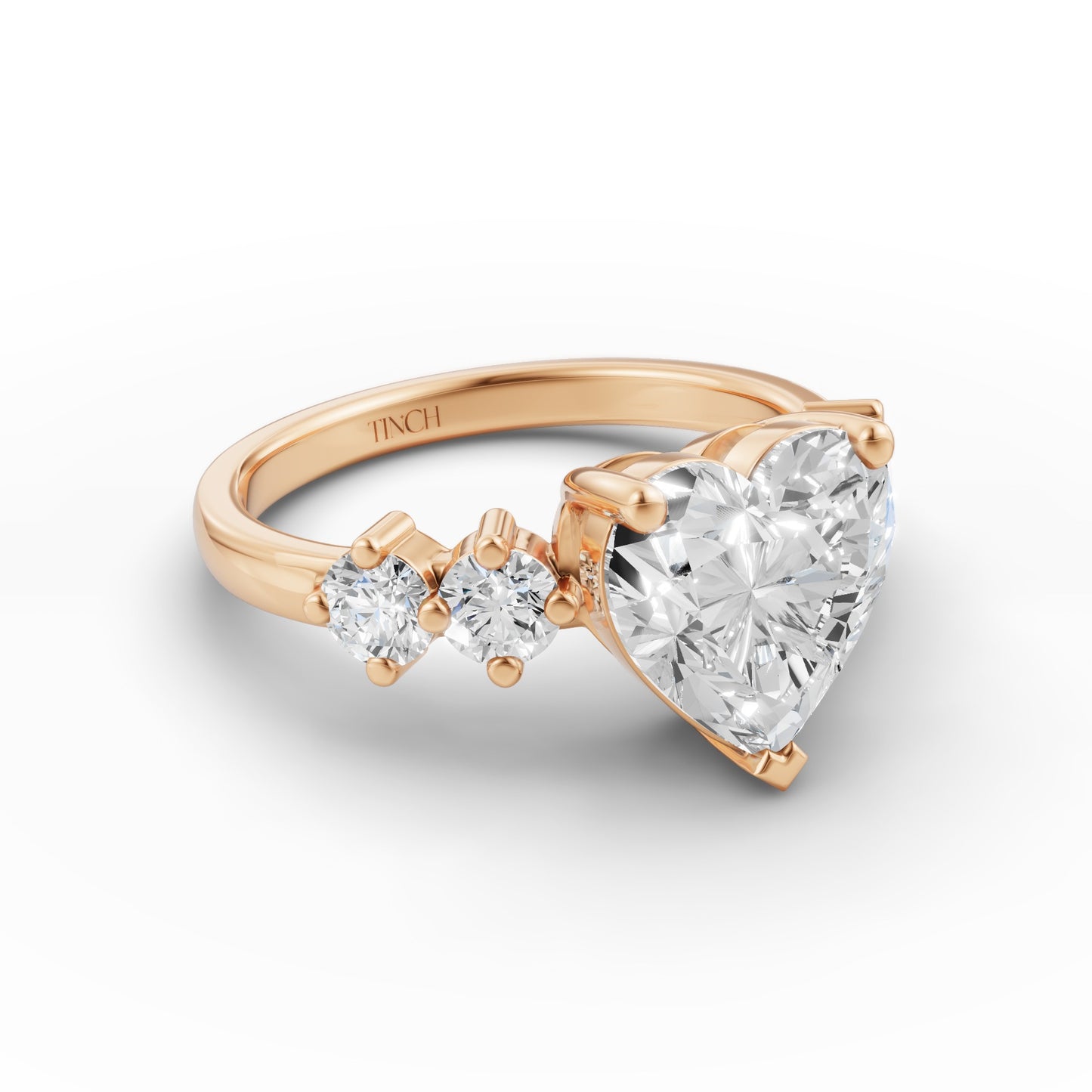 Classic Heart Solitaire Engagement Ring in Lab Grown Diamond