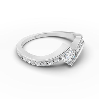 Wave Stack Pinky Ring in Lab Grown Diamond