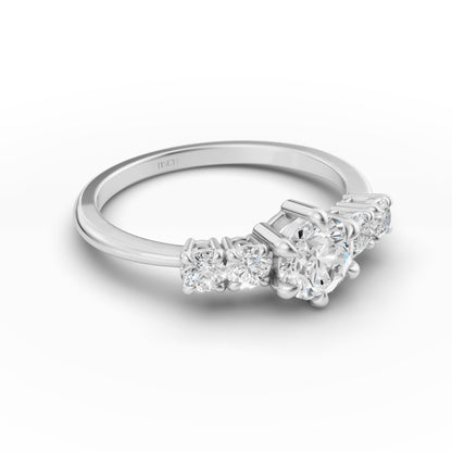 Petite Round Stack Ring in Lab Grown Diamond