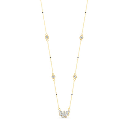 Lab grown diamond gold mangalsutra design for women daily wear
