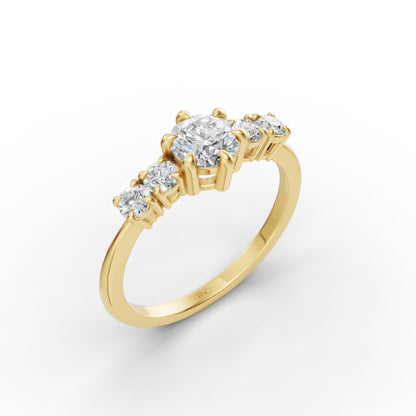 Petite Round Stack Ring in Lab Grown Diamond
