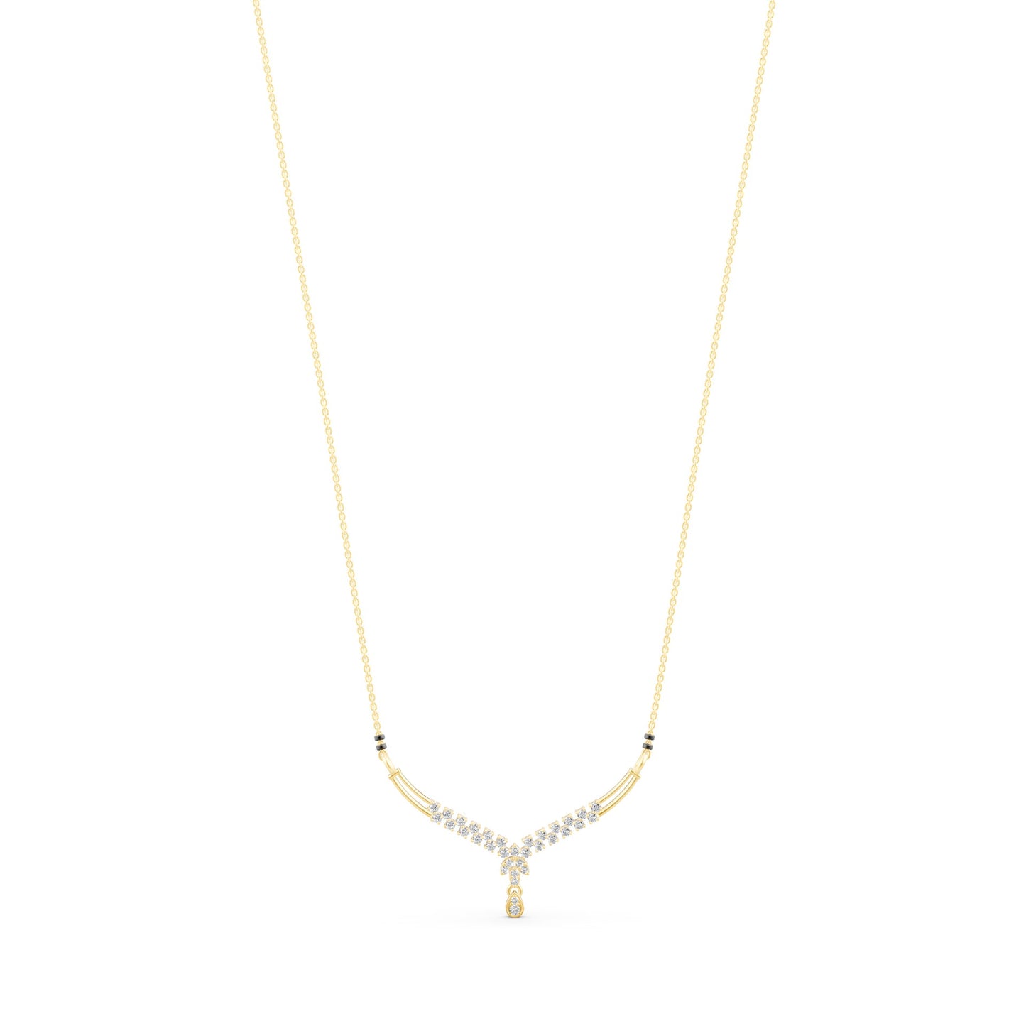 Siddhi Round Diamond Mangalsutra in Lab Grown Diamond
