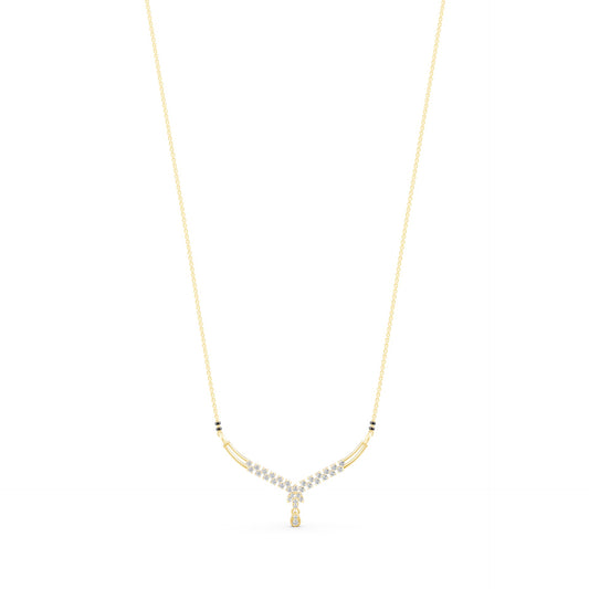 Siddhi Round Diamond Mangalsutra in Lab Grown Diamond