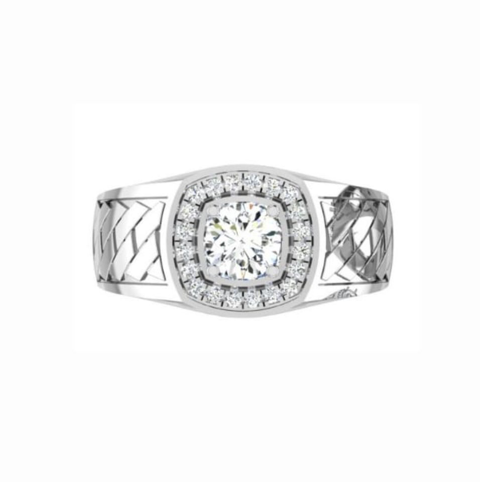 Lab grown diamond engagement ring