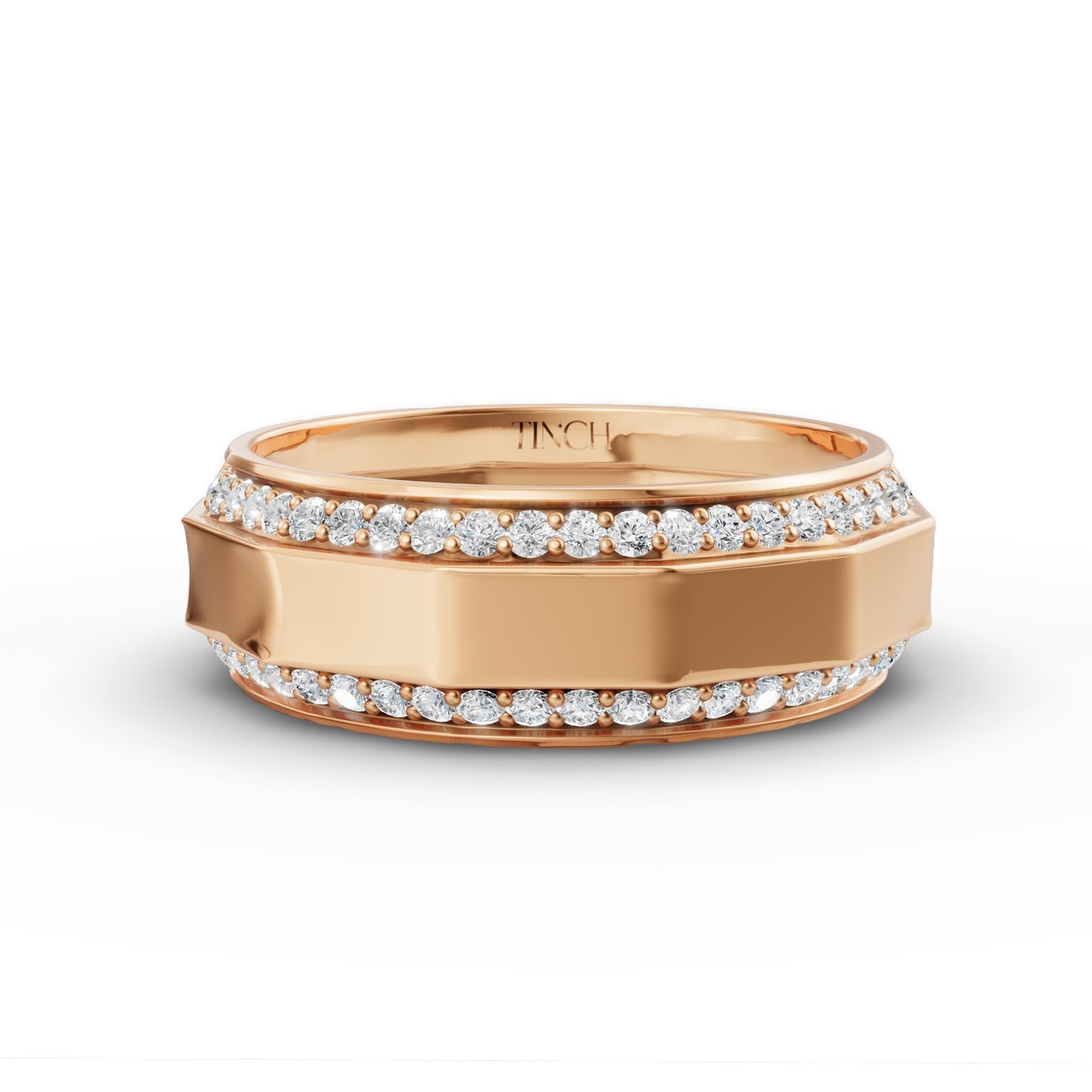 Auron Infinity Wedding Band in Lab Grown Diamond