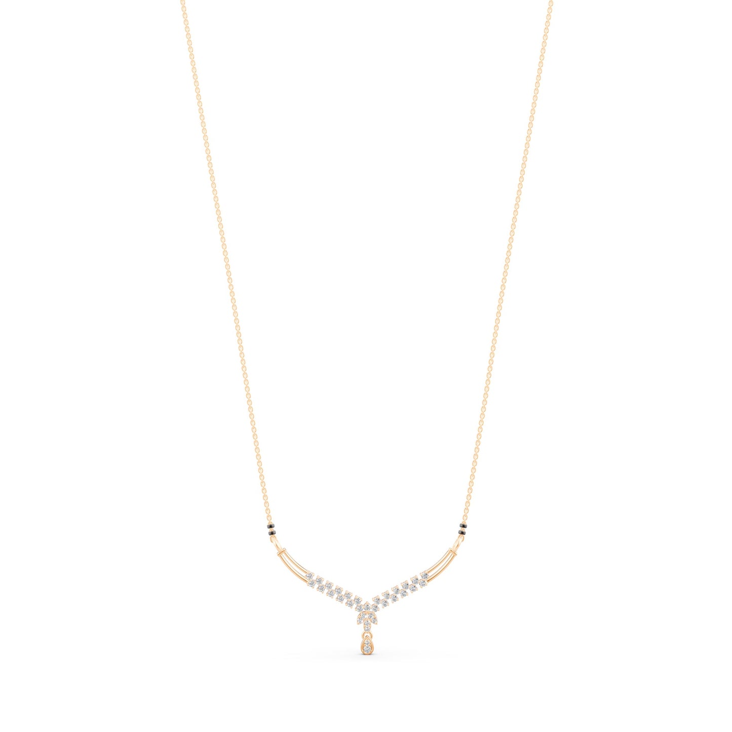 Siddhi Round Diamond Mangalsutra in Lab Grown Diamond