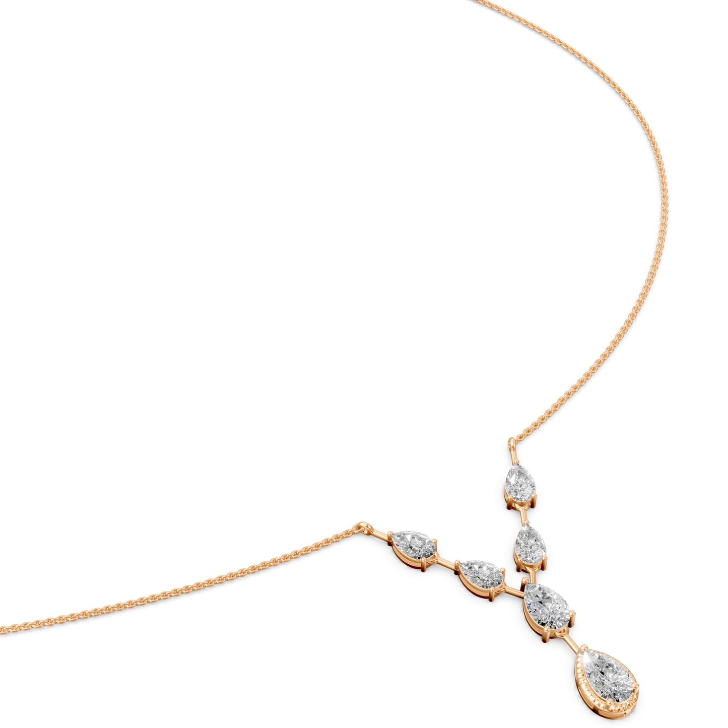 Pear Drop Solitaire Necklace in Lab Grown Diamond