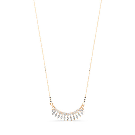 Marquise Fringe Curve Mangalsutra in Lab Grown Diamond