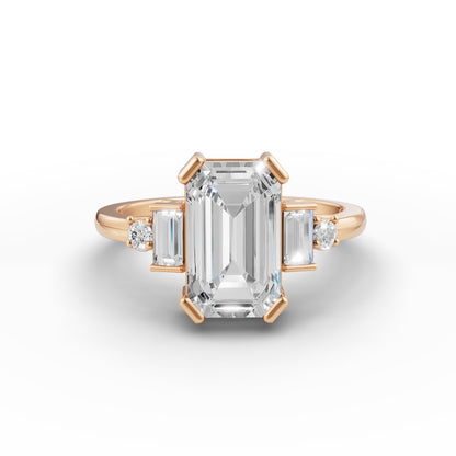 Emerald Birthstone Ring in Lab Grown Emerald