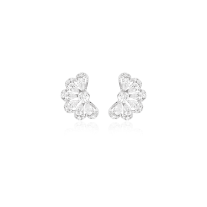 Diamond gold earrings for women bridal