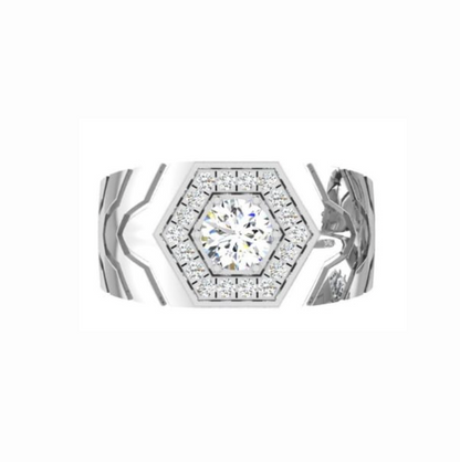 Lab grown diamond engagement ring