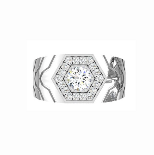 Lab grown diamond engagement ring