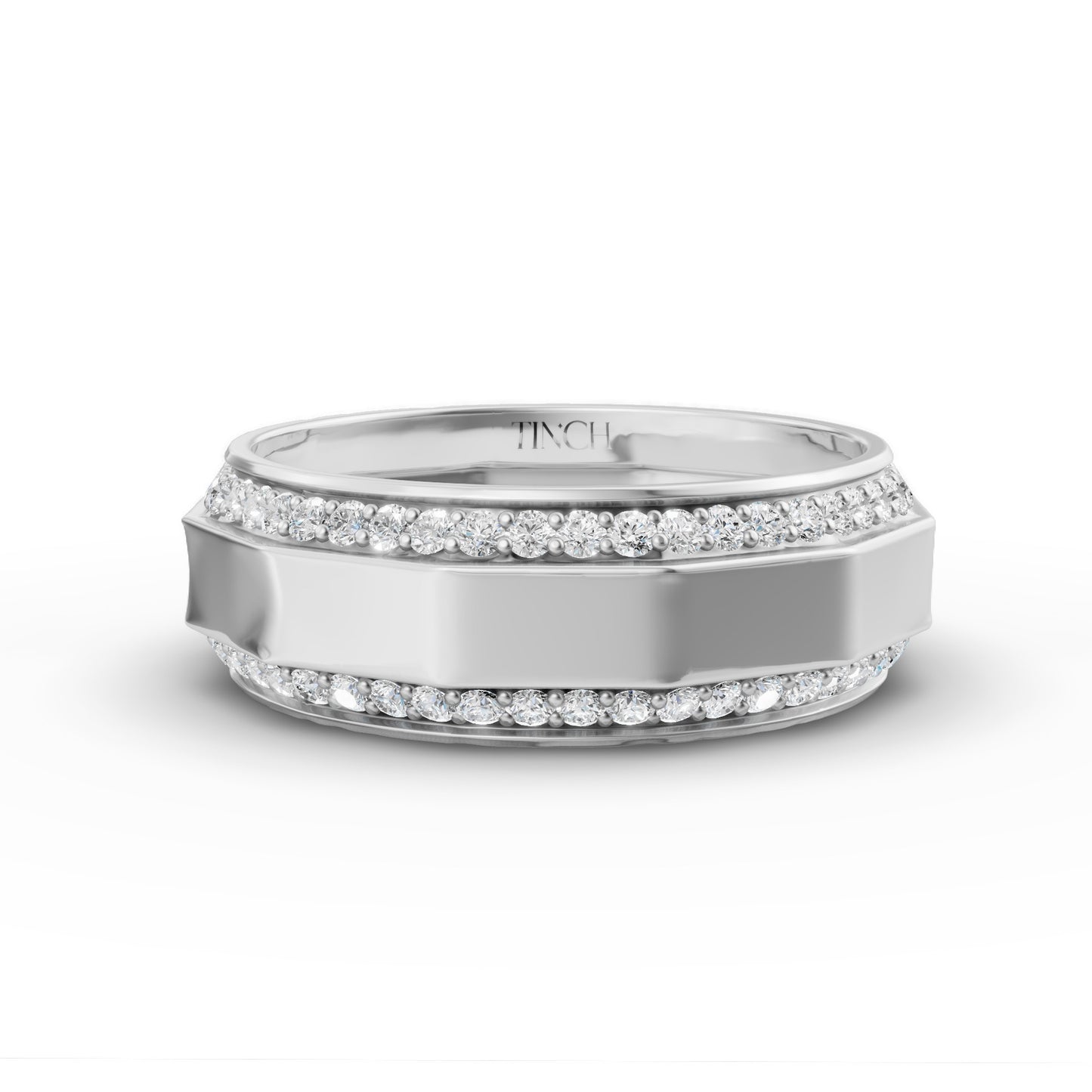 Auron Infinity Wedding Band in Lab Grown Diamond
