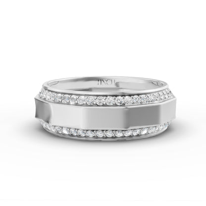 Auron Infinity Wedding Band in Lab Grown Diamond