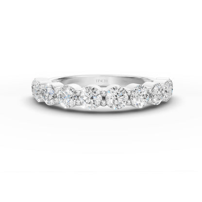 Round Half Infinity Stack Ring in Lab Grown Diamond