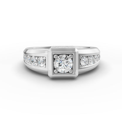 Chanel Round Men’s Engagement Ring in Lab Grown Diamond