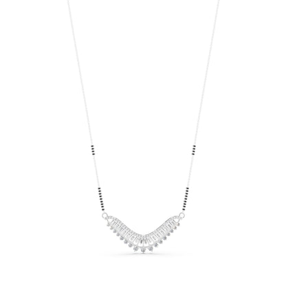 Lab grown diamond gold mangalsutra design for women bridal