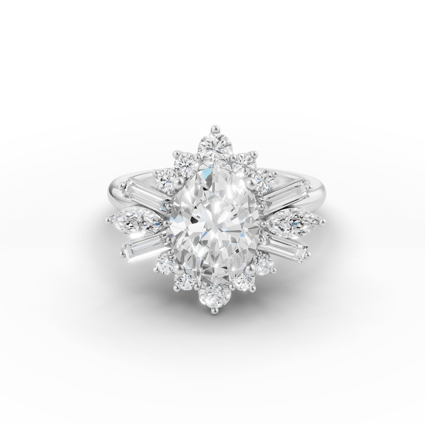 One Of One Oval Heirloom Engagement Ring in Lab Grown Diamond