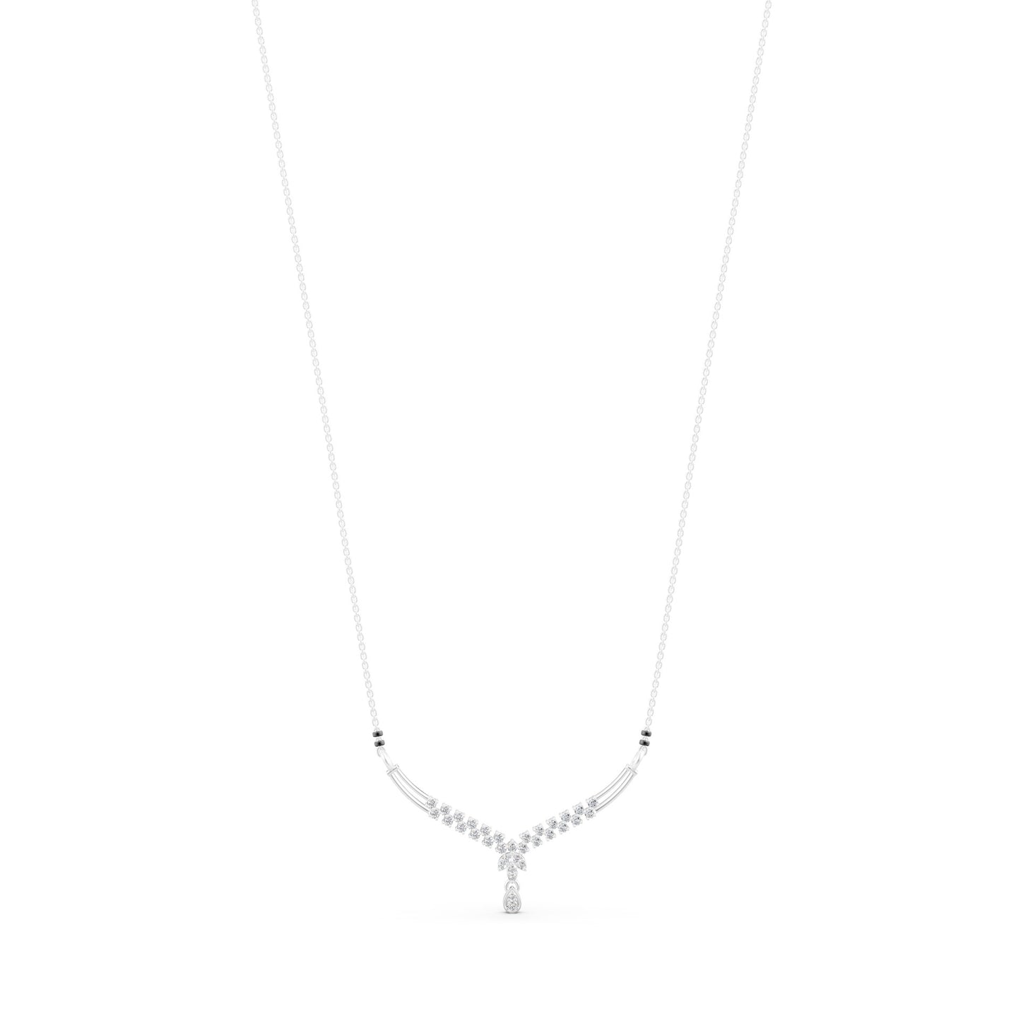 Siddhi Round Diamond Mangalsutra in Lab Grown Diamond
