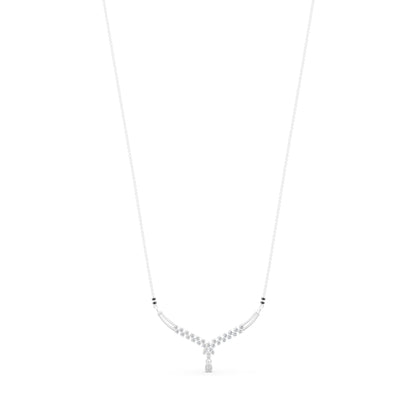 Lab grown diamond gold mangalsutra design for women bridal