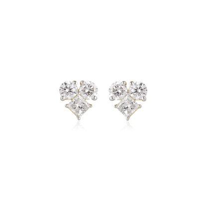 Diamond gold earrings for women daily wear