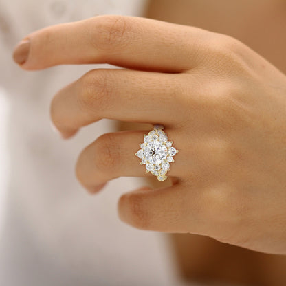 Heirloom Bloom Round Solitaire Engagement Ring in Lab Grown Diamond