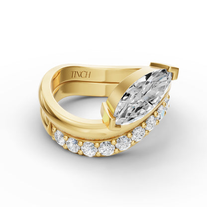 Marquise Flow Engagement Stack in Lab Grown Diamond