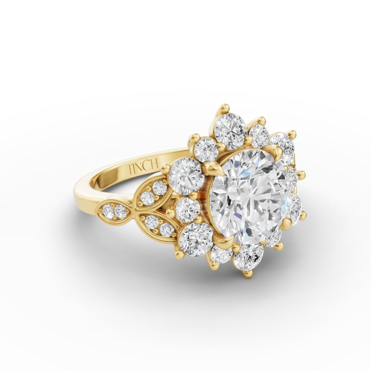 Heirloom Bloom Round Solitaire Engagement Ring in Lab Grown Diamond
