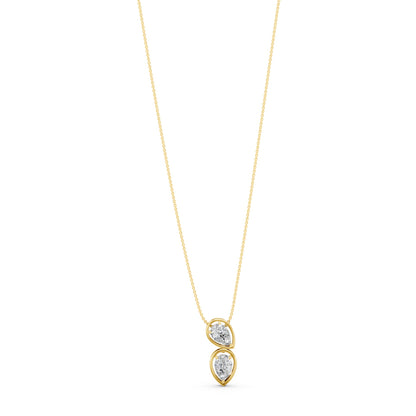 Lab grown diamond gold necklace for women bridal