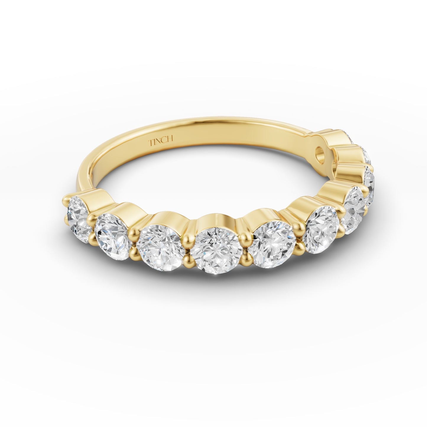 Round Half Infinity Stack Ring in Lab Grown Diamond