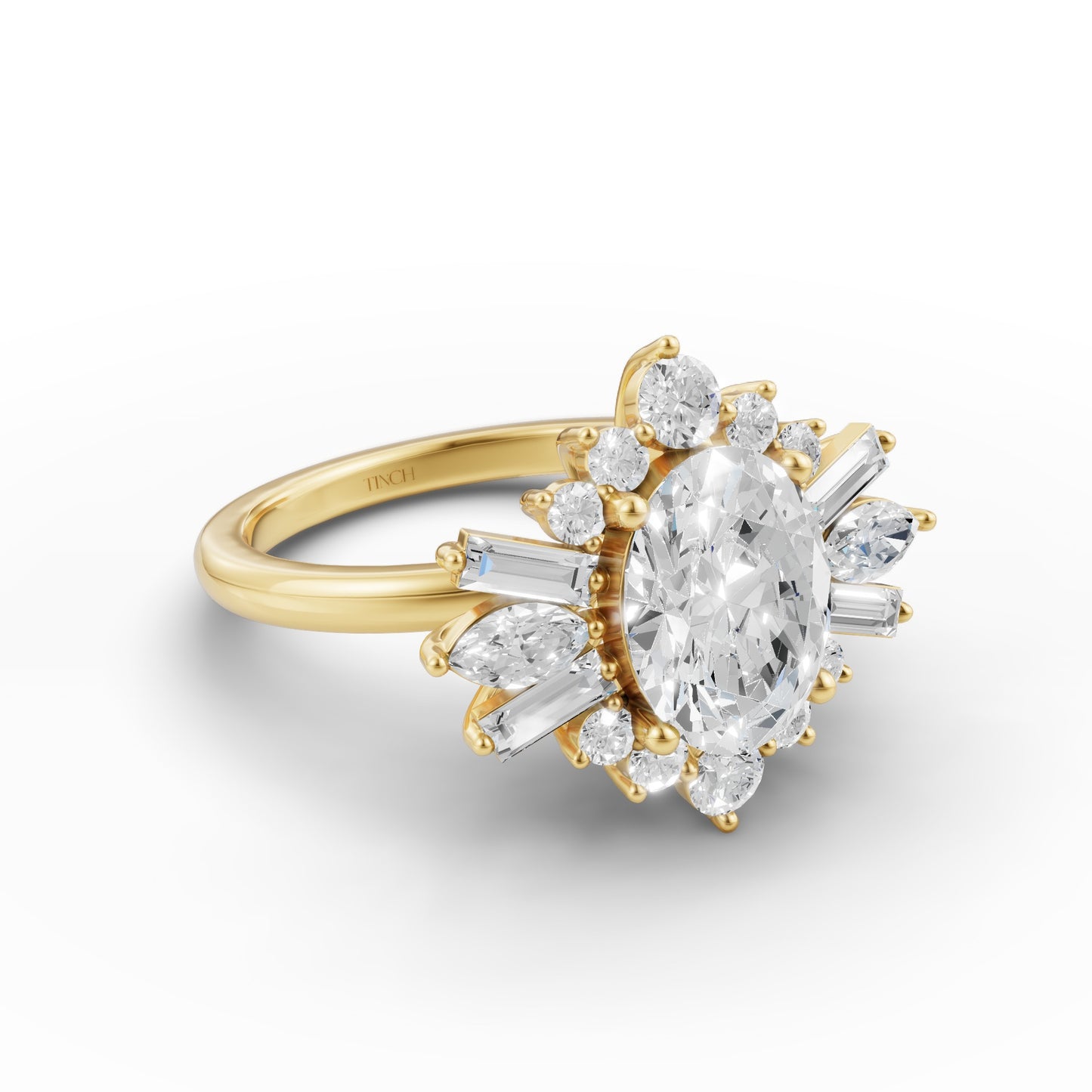 One Of One Oval Heirloom Engagement Ring in Lab Grown Diamond