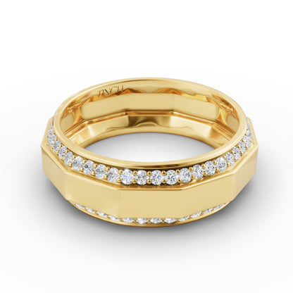 Auron Infinity Wedding Band in Lab Grown Diamond