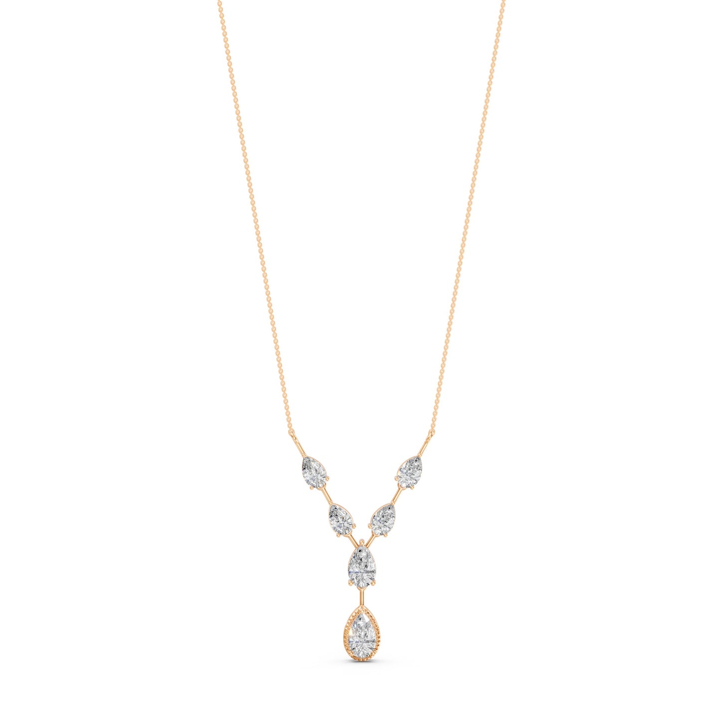 Pear Drop Solitaire Necklace in Lab Grown Diamond