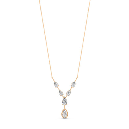 Lab grown diamond gold necklace for women bridal