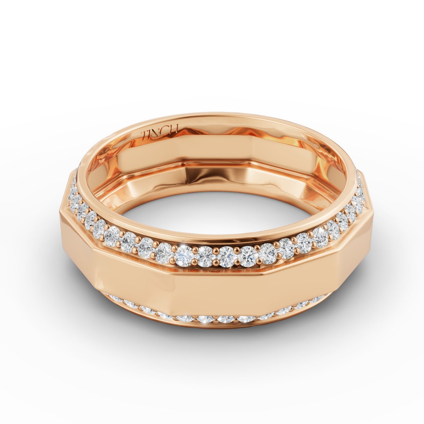 Auron Infinity Wedding Band in Lab Grown Diamond