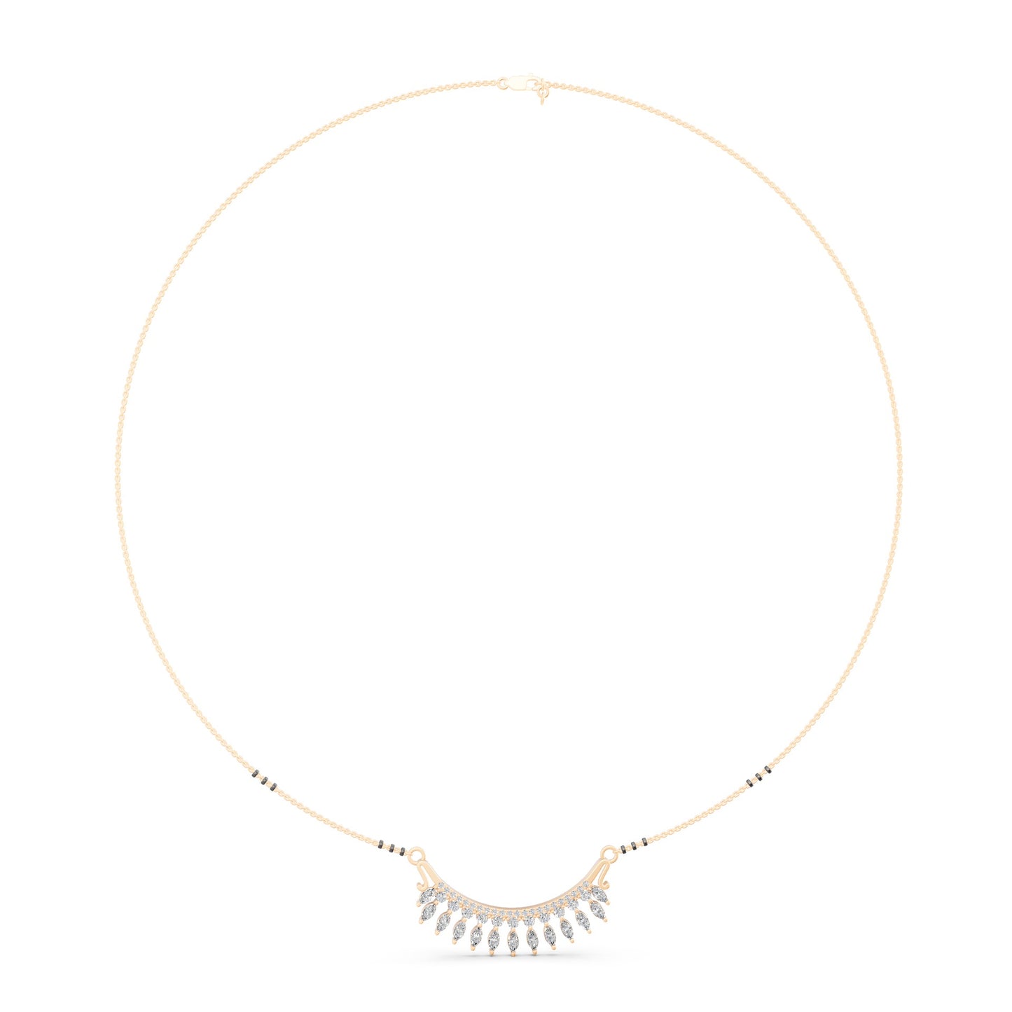 Marquise Fringe Curve Mangalsutra in Lab Grown Diamond