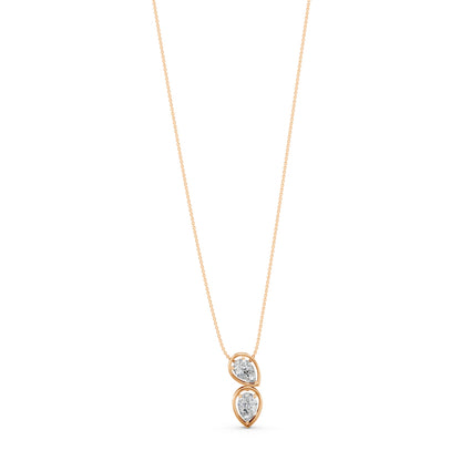 Lab grown diamond gold necklace for women bridal