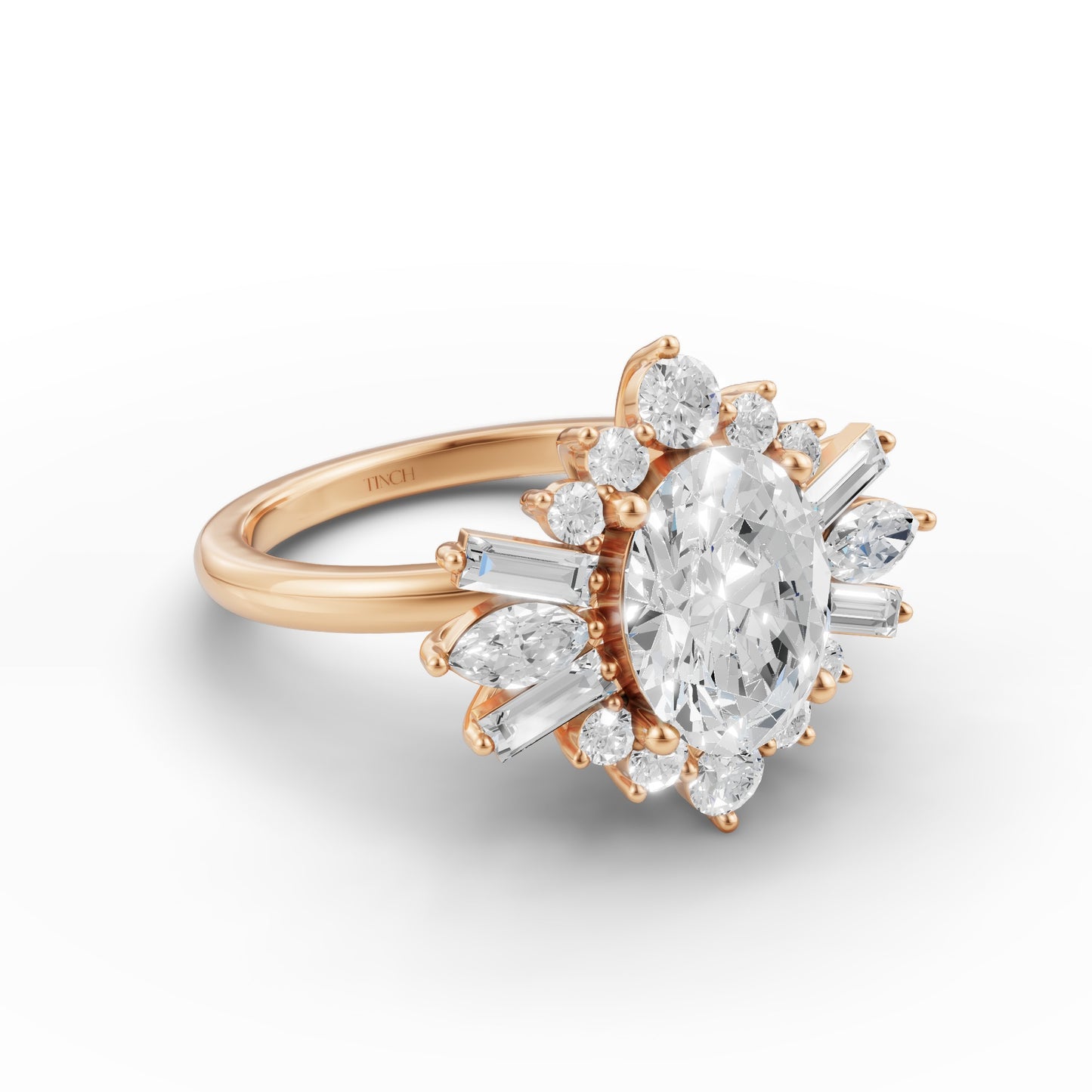 One Of One Oval Heirloom Engagement Ring in Lab Grown Diamond