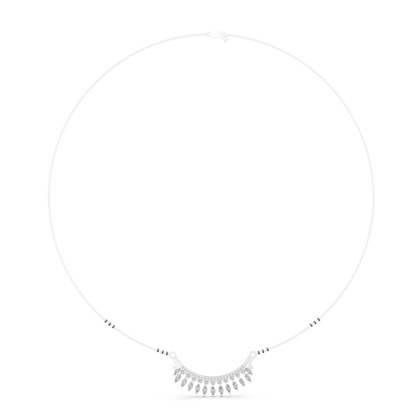 Marquise Fringe Curve Mangalsutra in Lab Grown Diamond