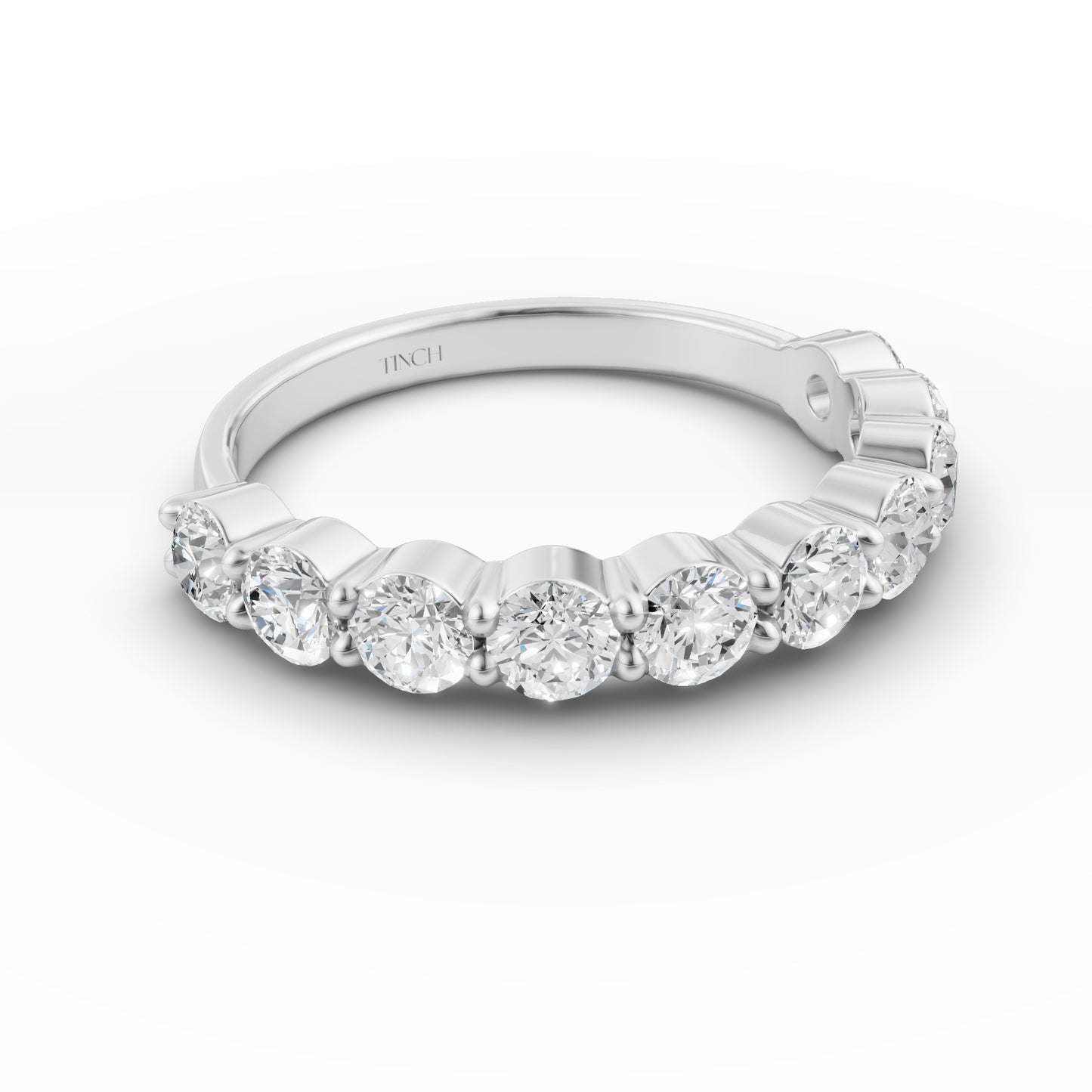 Round Half Infinity Stack Ring in Lab Grown Diamond