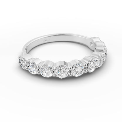 Round Half Infinity Stack Ring in Lab Grown Diamond