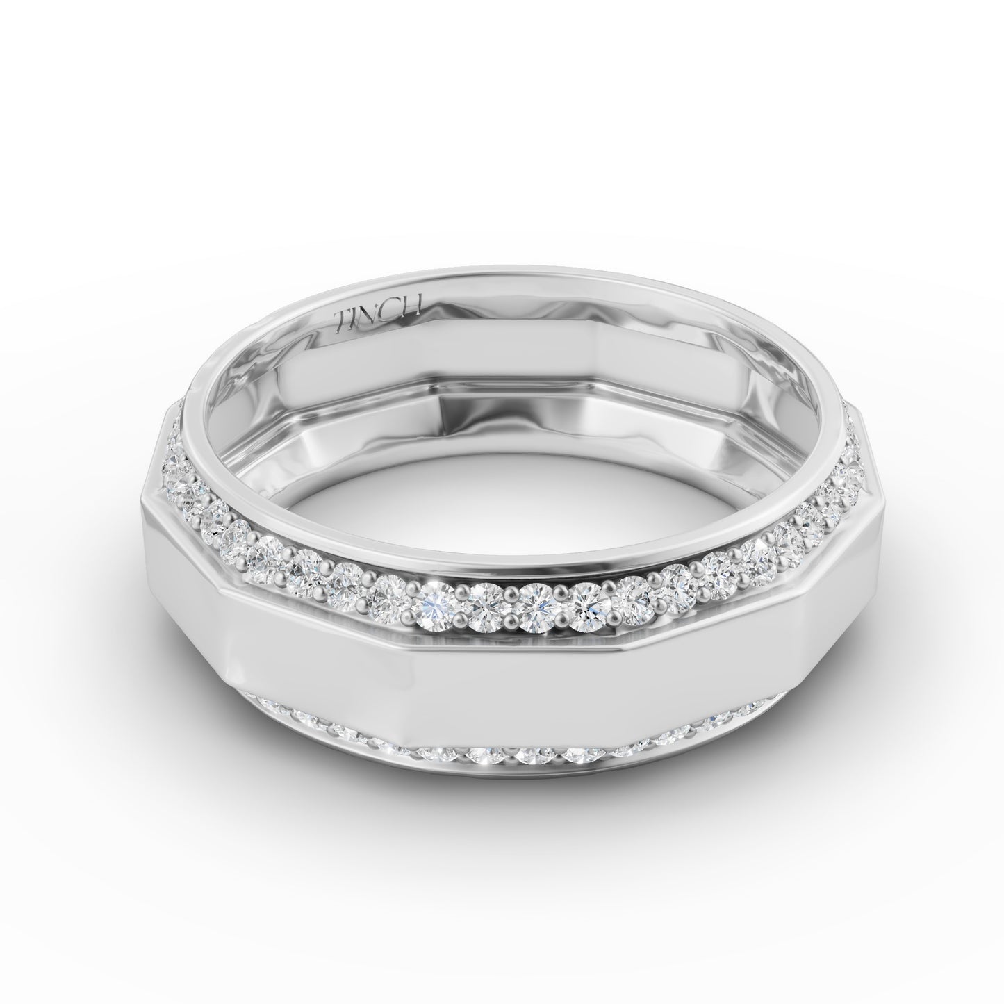 Auron Infinity Wedding Band in Lab Grown Diamond