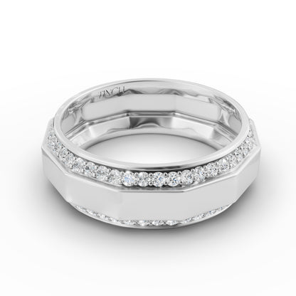 Auron Infinity Wedding Band in Lab Grown Diamond