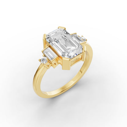 Emerald Birthstone Ring in Lab Grown Emerald