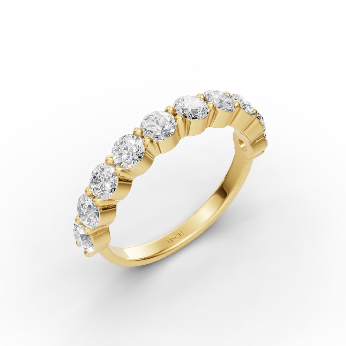 Round Half Infinity Stack Ring in Lab Grown Diamond