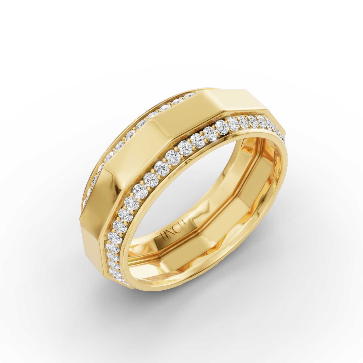 Auron Infinity Wedding Band in Lab Grown Diamond