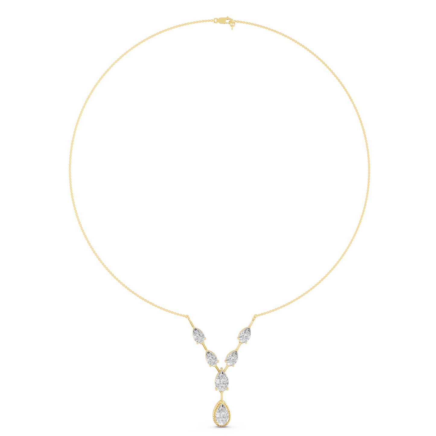 Pear Drop Solitaire Necklace in Lab Grown Diamond