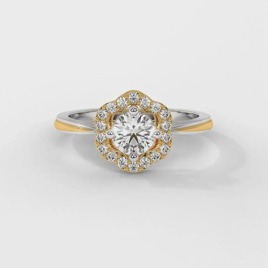 Bloom Halo Engagement Ring in Lab Grown Diamond